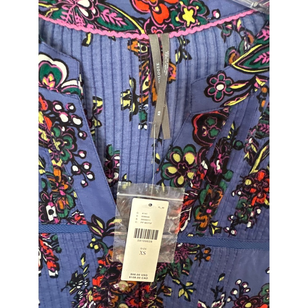 Anthropologie Diana Pintucked Short Dress‎ XS 2 Women's Casual Floral NWT Floral - Picture 8 of 9